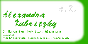 alexandra kubritzky business card